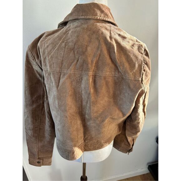 Forever 21 brown leather suede jacket size L - Picture 3 of 6
